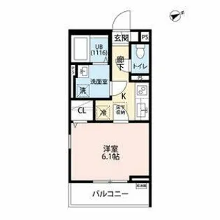 フルール原【3階】の間取り