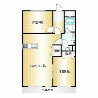 ロイヤルマンション丁田【5階】の間取り