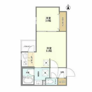 ウェルスクエア京都智恵光院【4階】の間取り