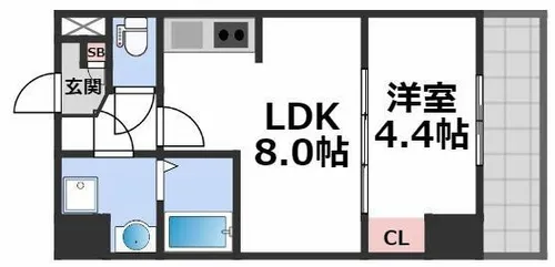 SFIDA森ノ宮【3階】の間取り