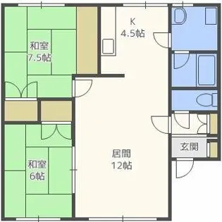 たんぽぽハイツB【2階】の間取り