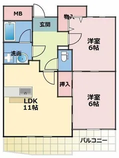 フレアコート京橋【5階】の間取り