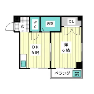 1DKの間取り画像