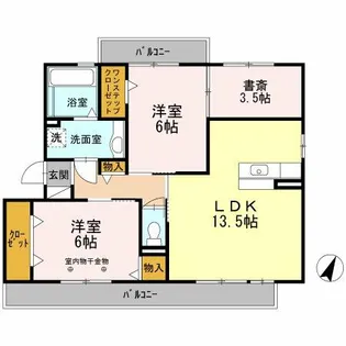 アーク小野【2階】の間取り