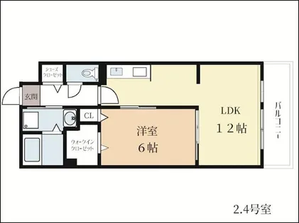 グランウエスト J【304号室】の間取り