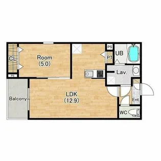 ジーメゾン今伊勢セレナ【1階】の間取り