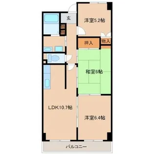 ノースウィング【3階】の間取り