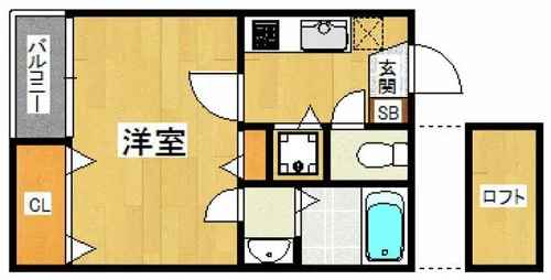 コンフォートベネフィス別府2【2階】の間取り