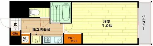 エスリード南森町駅前【10階】の間取り