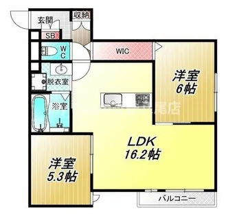 アン シャンテ【1階】の間取り