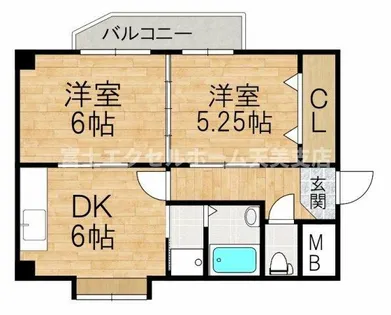 ふぁみーゆ鷹合【401号室】の間取り