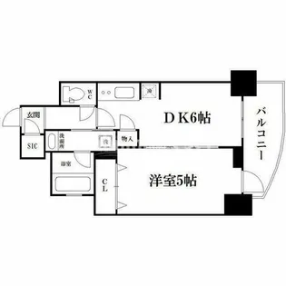 エステムコート北堀江Ⅱ【6階】の間取り