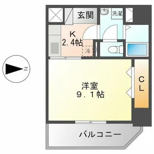 ピースプレイス牛巻【8階】の間取り