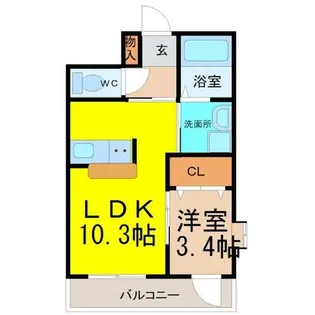 アムセント【1階】の間取り