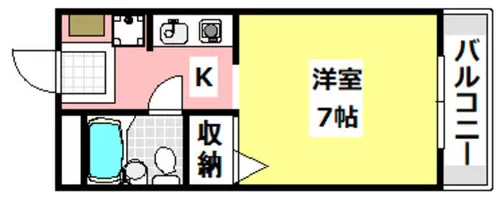 イーストヴィレッジ茨木【203号室】の間取り