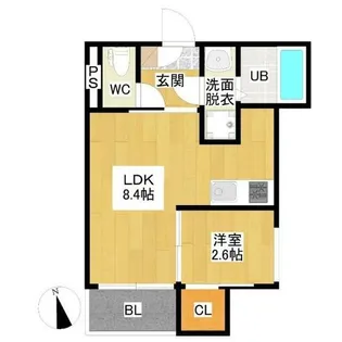 Rーsmart尾頭橋【3階】の間取り
