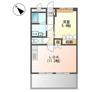 ソレイユ一条院【1階】の間取り