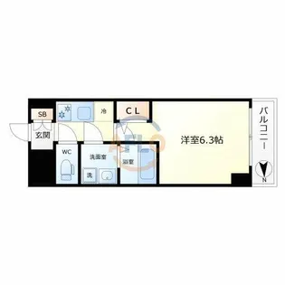 S-RESIDENCE福島玉川Tres【11階】の間取り