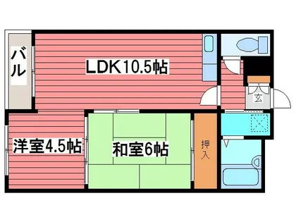 第2山本ハイツ【3階】の間取り