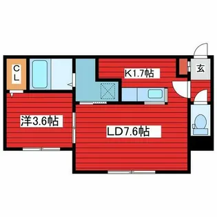 Alta Marea月寒中央【102号室】の間取り