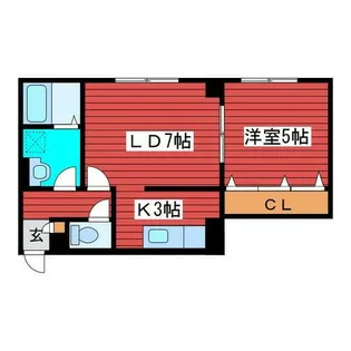 ノースタウン月寒【2階】の間取り