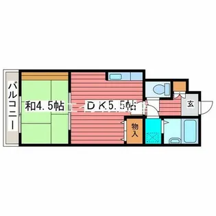 メゾン22【208号室】の間取り