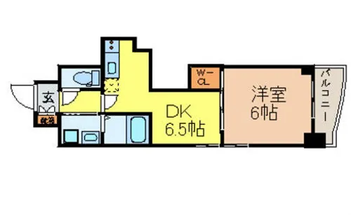 エステムプラザ名古屋駅前プライムタワー【6階】の間取り