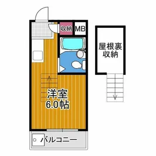 ロイヤルハイツ川西【3階】の間取り