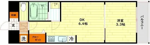 BPRレジデンス天満橋【11階】の間取り