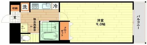 ルミエール姫里【4階】の間取り