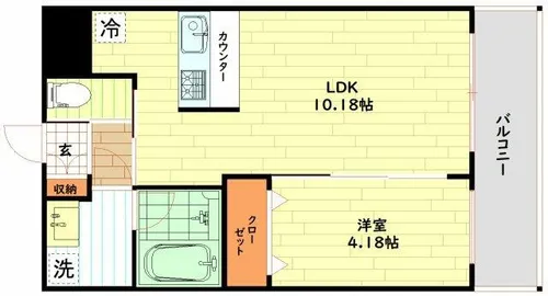 プレジオ御幣島【9階】の間取り