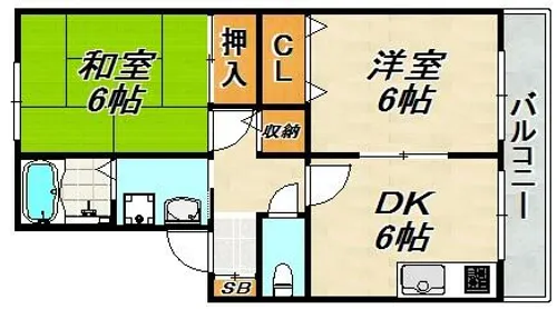 イルマーレ須磨浦【2階】の間取り