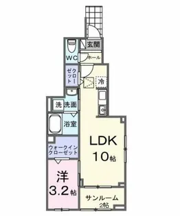 エスポワール池浦【101号室】の間取り