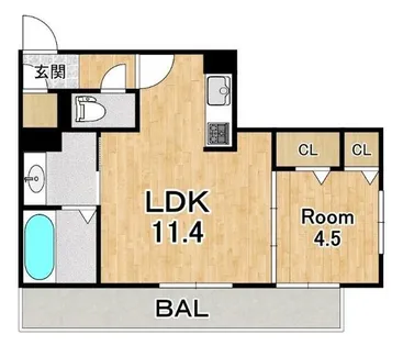 シャルール【3階】の間取り