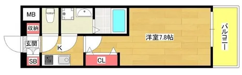 レジデンス大阪レトログラード【9階】の間取り