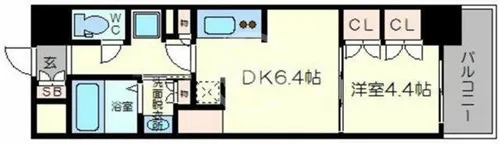 コンフォリア北堀江一丁目【14階】の間取り