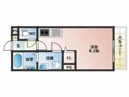THE NOBLES 博多東【105号室】の間取り