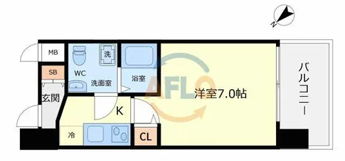 セレニテ阿波座ミラク【12階】の間取り