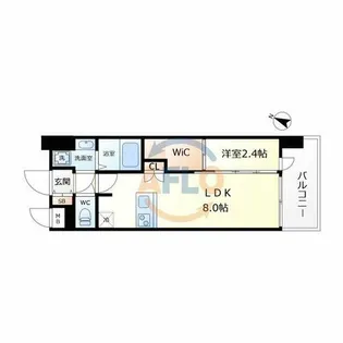 セレニテ阿波座ミラク【12階】の間取り