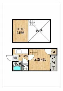 サンバレー唐人町【2階】の間取り