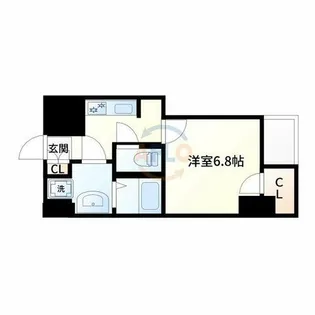 サムティ西長堀リバーフロント【7階】の間取り