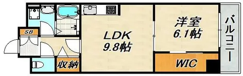 ボシュケ鷹取【5階】の間取り