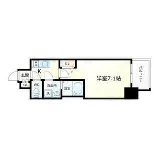 アドバンス大阪ブリス【6階】の間取り