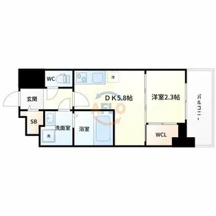 セレニテ江坂グランデ【10階】の間取り