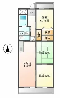 陽明ハイツ【4階】の間取り