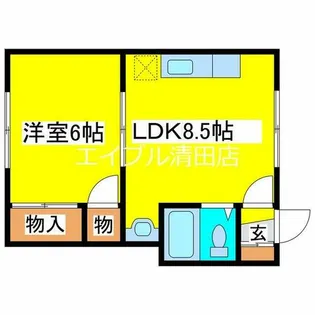 パニエ【102号室】の間取り