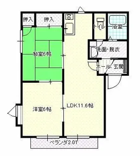 スカイヴィレッジ【101号室】の間取り