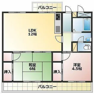 レジデンス赤穂御崎A棟【104号室】の間取り