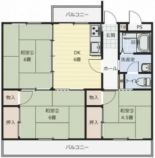 レジデンス赤穂御崎A棟【101号室】の間取り