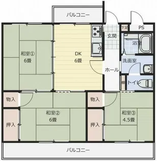 レジデンス赤穂御崎A棟【101号室】の間取り